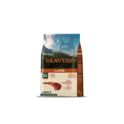 BRAVERY DOG ADULT M/L GRAIN FREE AGNELLO 4KG