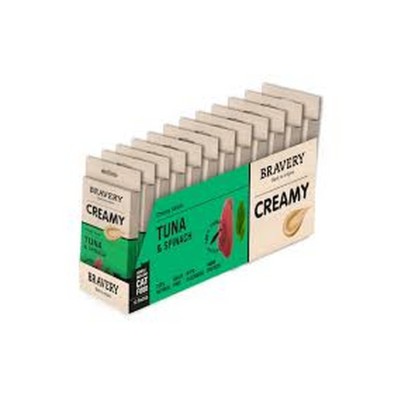 BRAVERY CAT CREAM TONNO E SPINACI 56GR (4X14GR) BRAVERY CAT CREAM TONNO E SPINACI 56GR (4X14GR)