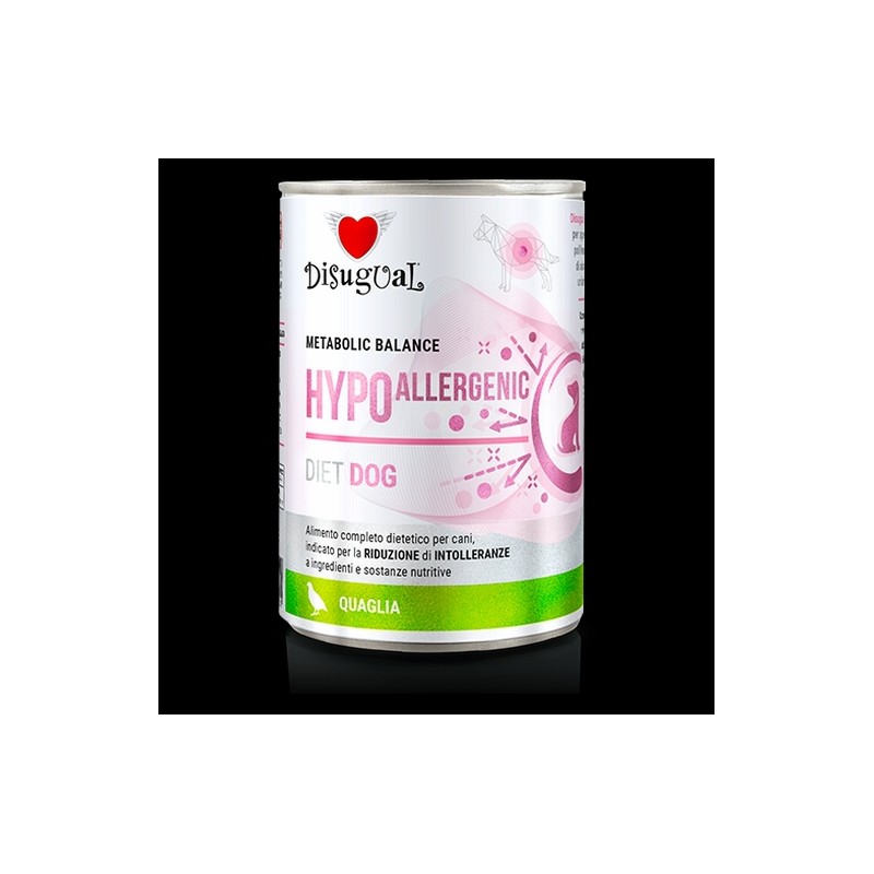 DISUGUAL DIET DOG HYPOALLERGENIC QUAGLIA 400GR DISUGUAL DIET DOG HYPOALLERGENIC QUAGLIA 400GR