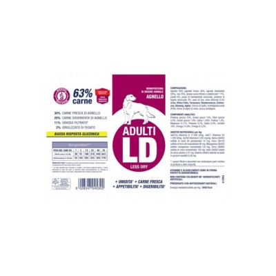 VETLINE DOG LESS DRY M/L AGNELLO 12KG