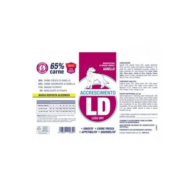 VETLINE DOG LESS DRY ACCRESCIMENTO AGNELLO 12KG