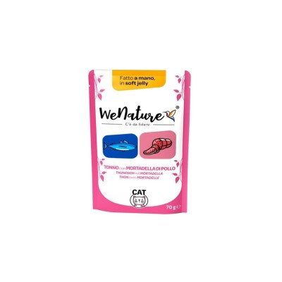 WENATURE CAT BUSTA TONNO CON MORTADELLA DI POLLO 70GR