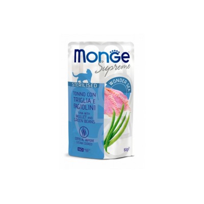 MONGE SUPREME STER. TONNO TRIGLIA E FAGIOLINI 80GR MONGE SUPREME STER. TONNO TRIGLIA E FAGIOLINI 80GR
