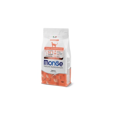 MONGE CAT NATURAL SUPERPREMIUM CAT ADULT SALMONE 10KG