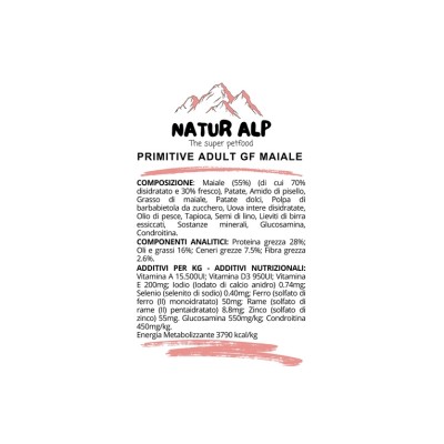 NATUR ALP PRIMITIVE ADULT GF MAIALE 12KG