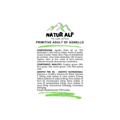 NATUR ALP PRIMITIVE ADULT GF AGNELLO 12KG
