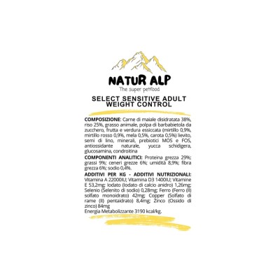 NATUR ALP SELECT SENSITIVE ADULT WEIGHT CONTROLL 12KG