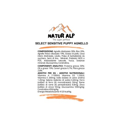NATUR ALP SELECT SENSITIVE PUPPY AGNELLO 12KG