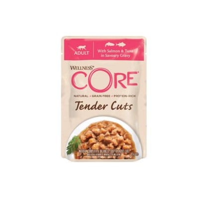 WELLNESS CORE TENDER CUTS SALMONE E TONNO 85GR