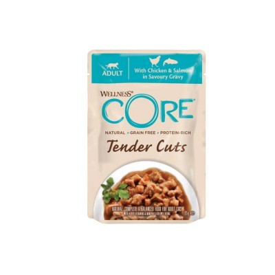 WELLNESS CORE TENDER CUTS POLLO E SALMONE 85GR