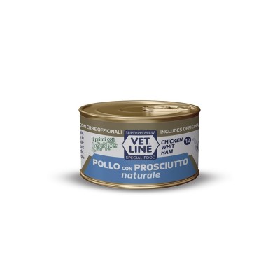 VETLINE CAT NATURALIS 12 POLLO E PROSCIUTTO 70GR VETLINE CAT NATURALIS 12 POLLO E PROSCIUTTO 70GR