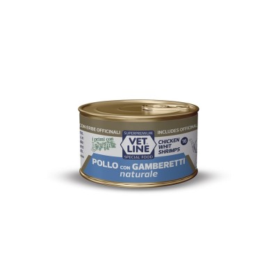 VETLINE CAT NATURALIS 16 POLLO E GAMBERETTI 70GR