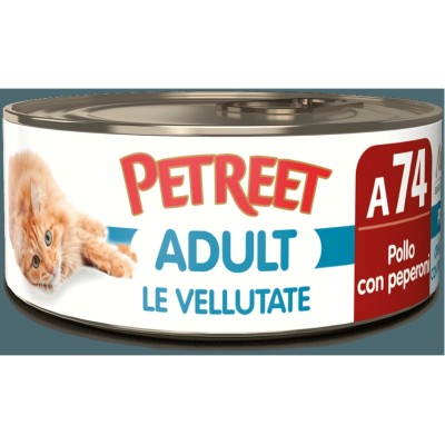 PETREET VELLUTATE A74 POLLO E PEPERONI 70GR