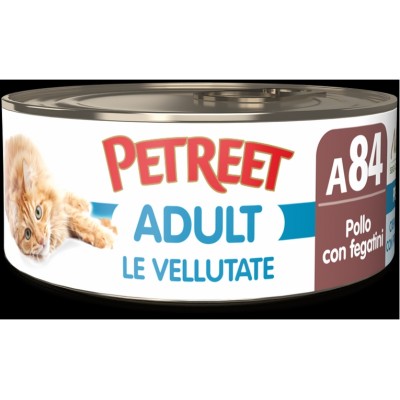 PETREET VELLUTATE A84 POLLO CON FEGATINI 70GR