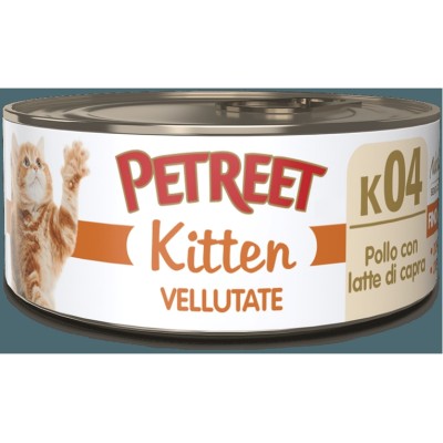 PETREET VELLUTATE KITTEN K03 POLLO E LATTE DI CAPRA 60GR