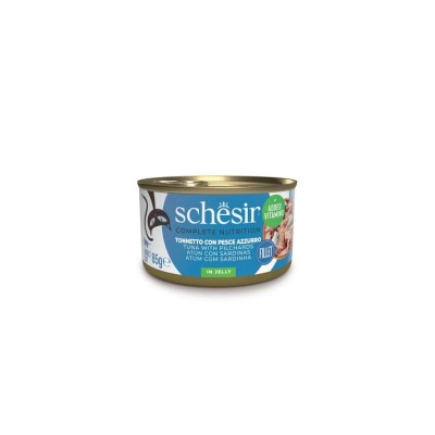 SCHESIR CAT ADULT LATTINA COMPLETE JELLY TONNO CON PESCE AZZURRO 85GR