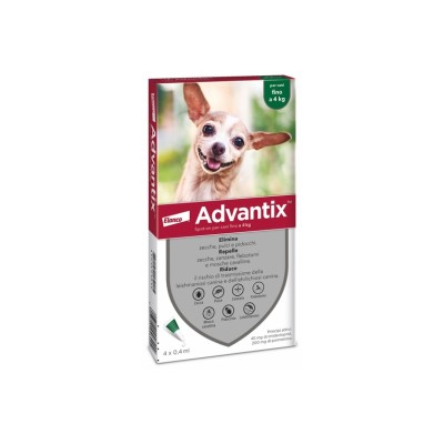 ADVANTIX SPOT ON ANTIPARASSITARIO PER CANI DA 0 A 4KG 1 PIPETTA