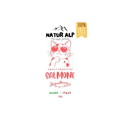 NATUR ALP CAT ADULT SENSITIVE SALMONE 1,5KG