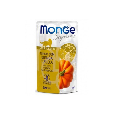 MONGE SUPREME STER. TONNO QUINOA E ZUCCA 80GR