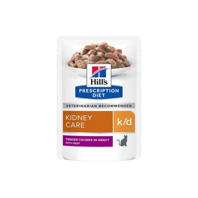HILL'S DIET CAT K/D MANZO BUSTA 85GR