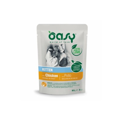 OASY CAT KITTEN POLLO BUSTE 85GR