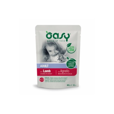 OASY CAT ADULT AGNELLO BUSTE 85GR