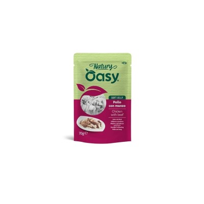 OASY CAT NATURY SOFT JELLY POLLO CON MANZO BUSTA 70GR