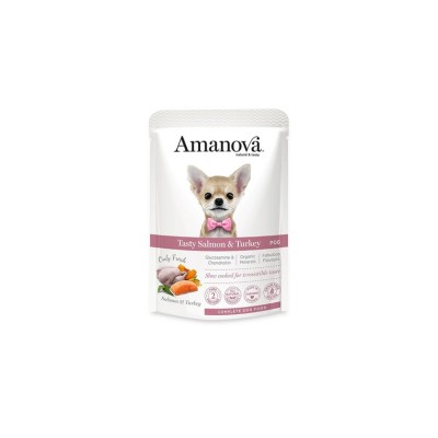 AMANOVA POUCH TASTY SALMONE E TACCHINO 100GR