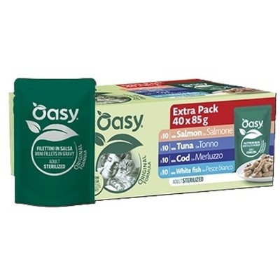 OASY CAT ORIGINAL MULTIPACK STERILIZED FISH 40 BUSTE