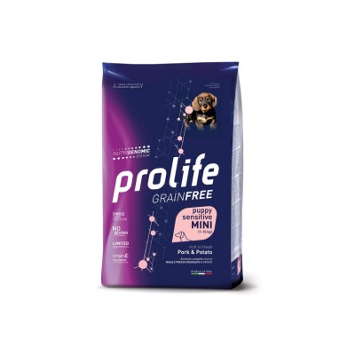 PROLIFE DOG PUPPY SENSITIVE GRAIN FREE SOGLIOLA E PATATE MINI 2KG