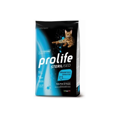 PROLIFE CAT LIFESTILE STERILISED GRAIN FREE SOGLIOLA E PATATE 400GR