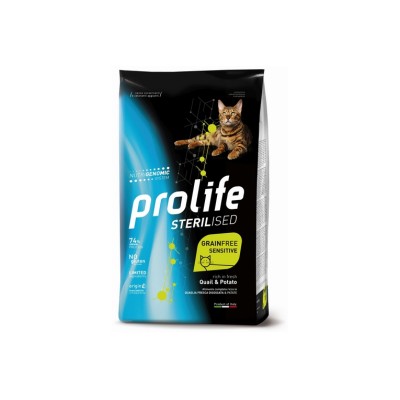 PROLIFE CAT LIFESTILE STERILISED GRAIN FREE QUAGLIA E PATATE 7KG