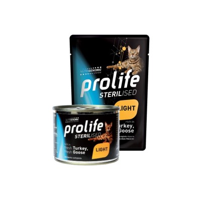 PROLIFE CAT LIFESTAGE LIGHT TACCHINO E OCA BUSTA 85GR