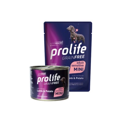 PROLIFE DOG SENSITIVE ADULT GRAIN FREE AGNELLO E PATATE  100GR