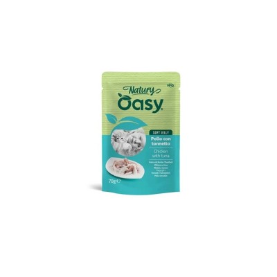 OASY CAT NATURY SOFT JELLY POLLO CON TONNETTO BUSTA 70GR