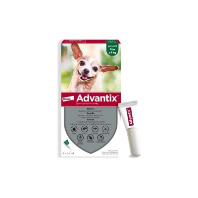 ADVANTIX SPOT ON ANTIPARASSITARIO PER CANI DA 0 A 4KG 6 PIPETTE
