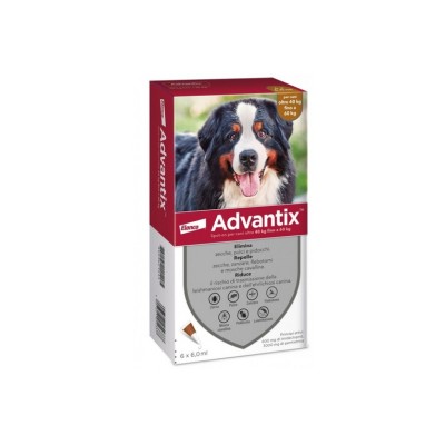 ADVANTIX SPOT ON ANTIPARASSITARIO PER CANI DA 40 A 60 KG 6 PIPETTE