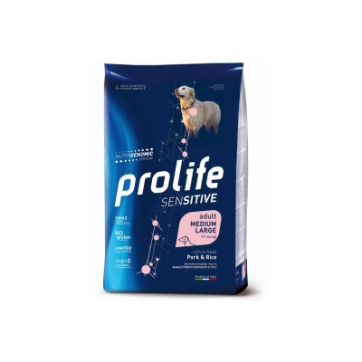 PROLIFE DOG ADULT SENSITIVE GRAIN FREE MAIALE E PATATE M/L 2,5KG