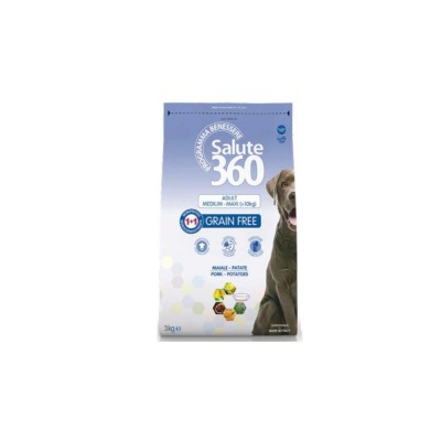PET360 SALUTE DOG GRAIN FREE ADULT MAIALE E PATATE M/L 12KG