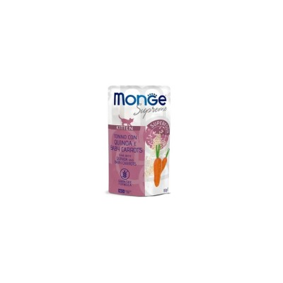 MONGE SUPREME BUSTA KITTEN TONNO QUINOA E BABY CARROT 80GR