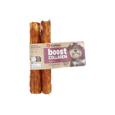 FLAMINGO BOOST BASTONCINO CON SALMONE E COLLAGENE 12,5CM 20MM 2PZ