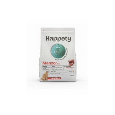 HAPPETY CAT STERILIZED MANZO 1,5KG