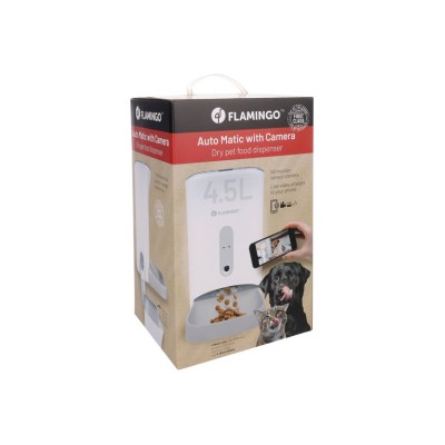 FLAMINGO DISTRIBUTORE OMEGA BIANCO AUTOMATICO PER CIBO CON APP 4,5L