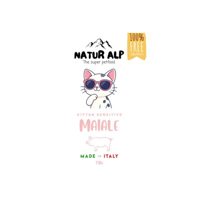 NATUR ALP CAT KITTEN SENSITIVE MAIALE 1,5KG