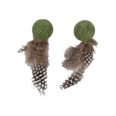 FLAMINGO KATTI PALLA ERBA GATTA PIUMA VERDE