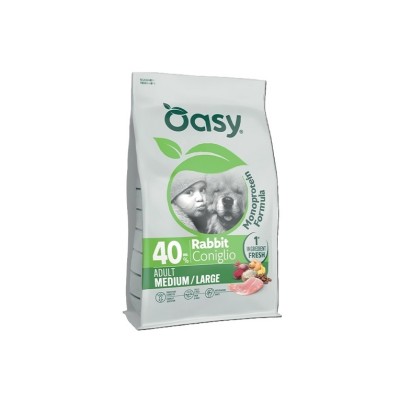 OASY DOG MONOPROTEIN ADULT M/L CONIGLIO 10KG