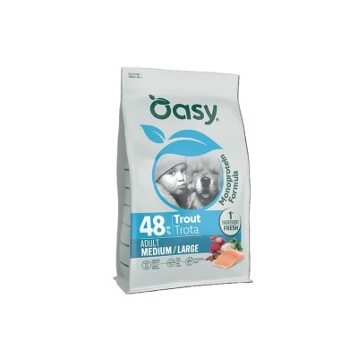OASY DOG MONOPROTEIN ADULT M/L TROTA 10KG