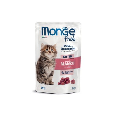 MONGE FRESH CAT KITTEN MANZO 85GR