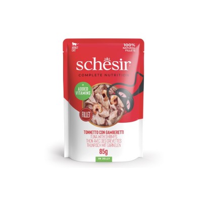 SCHESIR CAT BUSTA COMPLETE TONNETTO CON GAMBERETTI IN JELLY 85GR
