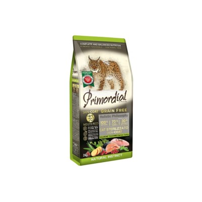 PRIMORDIAL CAT STERILIZZATO SKIN&COAT TACCHINO E ARINGA 2KG